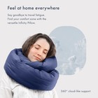 Travel Pillow Neck Support Soft Scarf Memory Foam Navy Huzi Infinity H1267n