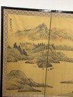 Japanese Vtg 4 Panel Folding Screen Asian Byobu Painted Chinese 70x35 Asian Atq
