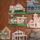 Lot Of 13 Vintage 1990 s Shelia s Real 3-d Houses   Landmarks