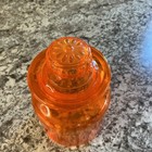 Vintage Takahashi  Orange Blown Glass Apothecary 6    Jar Canister