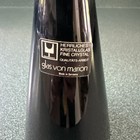 Glas Von Marion Germany Crystal Glass Black Mid Century Modern Cone Ring Holder