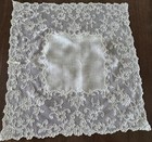 Fine Antique Wedding Bridal Alencon Lace Handkerchief Victorian France