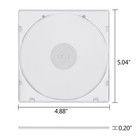 50 New Single Slim Clear Cd dvd vcd Jewel Tray Cases Storage Boxes Holder 5 2mm