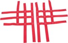 Motorsport Products Replacement Ez-fit Nerf Bar Nets - Red Atv utv 81-0203