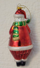 Santa Claus Bird House Christmas Cardinal Mercury Glass Ornament 6 5  Tall