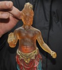 9 6  Old China Buddhism Crystal Painting Carved Fudo Acalanatha Buddha Statue