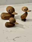 3 Sweet Vintage Otagiri Japan Htf Cryptomeria Wood Duck Figurines