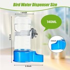 Automatic Bird Cage Water Dispenser  4 73 Oz Parakeet Water Feeder   Water Di   
