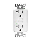 20a Amp Gfci Tamper Resistant Safety Outlet - Etl Listed Tr Wr Self-test W  Led