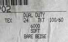 Coats Dual Duty Tex-24 Thread Bare Beige 100 poly Cotton Corespun 6000yd Cone T9