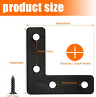 20 Pcs 2 X 2 Inch Black L Bracket  L Right Angle Flat Corner Bracket  50 X 50mm 