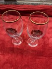 Stella Artois Gold Rim Belgium Chalice 33 Cl Beer Glasses Set Of 2