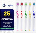 25 Bulk Toothbrushes Manual Disposable Travel Toothbrush Set For Adults Or Kids