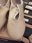 Leo s 5056 Beige Jazz Tap Dance Shoe Split Sole W wood Grain Heel Sz 4 5-6 5 Leo