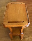 Vintage Dollhouse Miniature Wooden Tea Beverage Serving Bar Cart W  Drop Leaf