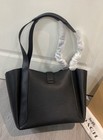 Nwt Cal17 Pebbled Leather Hadley Turnlock Tote Bag Gold black