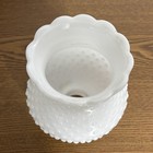 Vintage White Milk Glass Hobnail Lamp Sconce Shade Globe Fitter 1 1 2 