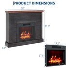 Garvee 38  freestanding Tv Stand 1500w Electric Fireplace remote adjustable Heat
