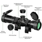 1 5-5x32 Crossbow Scope 250-450 Fps Red Green Illuminated 20-100 Yards Etched   
