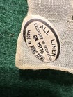 Nos Vintage White Linen Handkerchief W  Cutwork   Embroidered Corners Orig Label