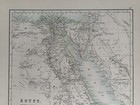 1897 Egypt   Nubia Original Antique Map A   C Black 123 Years Old