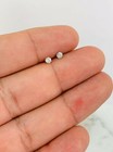14k Solid Yellow Gold Screw Back Stud Earrings 3mm For Womens Kids Aretes De Oro