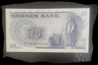 Norway 10 Kroner Banknotes 1973 P-36b Banknote Fridtjof Nansen Crisp Au unc C095
