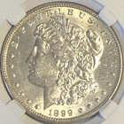 1899 Morgan  ms High Grade  Unc Beautiful Color And Hi Pt  Only 330 000 Mint       