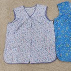 Lot Of 2 Vintage Smock Vest Type Apron Snap Closure Pockets Size In Photos 