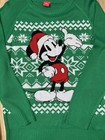 Disney Mickey Mouse Christmas Sweater Women   s Large Nordic Ugly Santa Hat