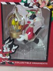Vtg 1996 Looney Tunes Tweety Bird In Cage With Sylvester Christmas Ornament D8