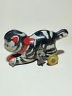 Vintage 1942 Chein Tin Litho Cat Toy Pull Toy Made In Usa Wind-up 4b