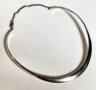 Vintage Sterling Silver 925 Collar Necklace Taxco Choker Mexico Safety Chain