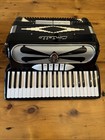 Vintage Contello Accordian Black   W Case Made In Italy Rare 2442s