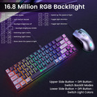 65  Gaming Keyboard And Mouse Combo  Rgb Backlit Keyboard   7200 Dpi Gaming Mous