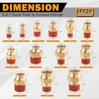 Brass Dot 5 8  Tube X 1 2  Npt 5 8  Od X 1 2  Npt Quick Push Straight-5pcs