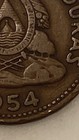 Honduras  2 Centavos 1954  Double Die Obverse Error
