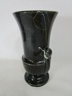 Vintage Vase Usa 075 Black With White Swirl 8 