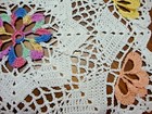   Tam s Crocheted Assorted Colors Petals Doily 14 Inches   Pink Blue Yellow Mint
