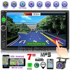7  Double 2 Din Car Mp5 Player Bluetooth Touch Screen Stereo Radio With Camera