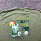 Tommy Bahama Shirt Large Green Spell Out Short Sleeve  Closest To The Pin