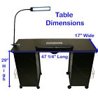 Vented Manicure Nail Table Station Black Steel Frame Beauty Spa Salon Equipment