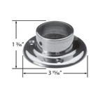 3-7 8  Dia  X 1-3 16  H Polished Stainless Steel Wall Flange For 2  O d  Tubing