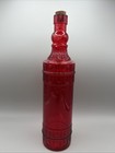Vintage Greenbrier Decanter  Red Glass Decorative Bottle Cranberry-style 12   