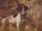 Handmade Old Master-art Antique Oil Painting Animal Hound Dogs On Canvas 20 x24 