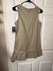 French Toast Girls Pleated Khaki Jumper Uniform Dress Size 12 Cotton Blend