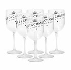 Moet   Chandon Champagne Goblet Clear Ice Imperial Acrylic New - 4 Sets Of 6