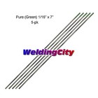 Weldingcity   5-pk Tig Welding Tungsten Electrode Pure  green  1 16 x7  Us Seller