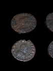 Lot Of 5 Roman Empire Coins 300-500 Ad