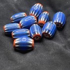 Lot Of 10 Pieces Antique Venetain African Trade Chevron Glass Unique Beads  a994